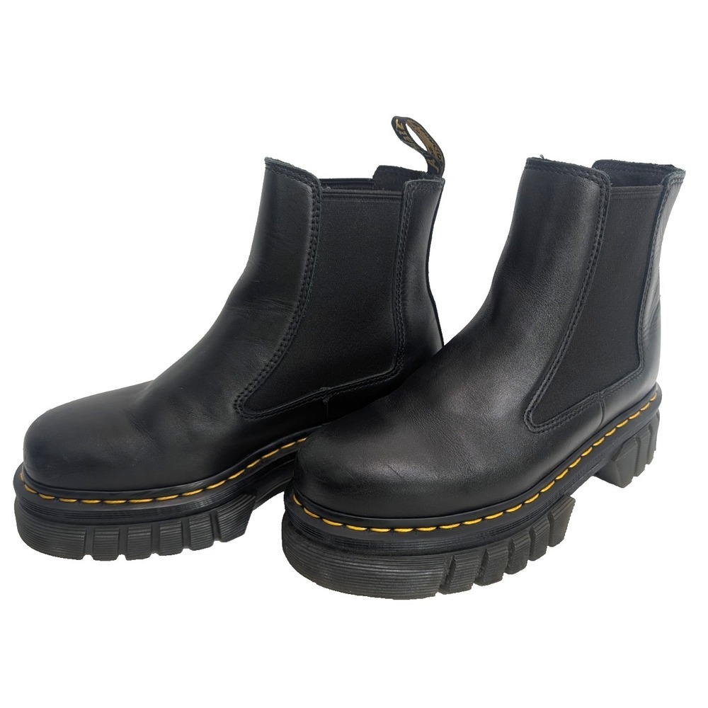 Dr. Martens Women's Audrick Leather Platform Chelsea boots: size 8 - Black - Picture 2 of 12
